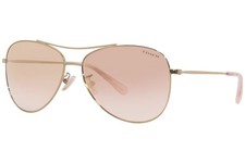 Coach L1013 HC7079 90056F Sunglasses Women's Gold/Rose Gold Gradient Pilot 58-mm