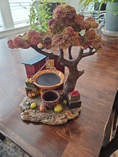 Vintage Yankee Candle Antiques Barn House Tea Light Candle Pumpkin Halloween