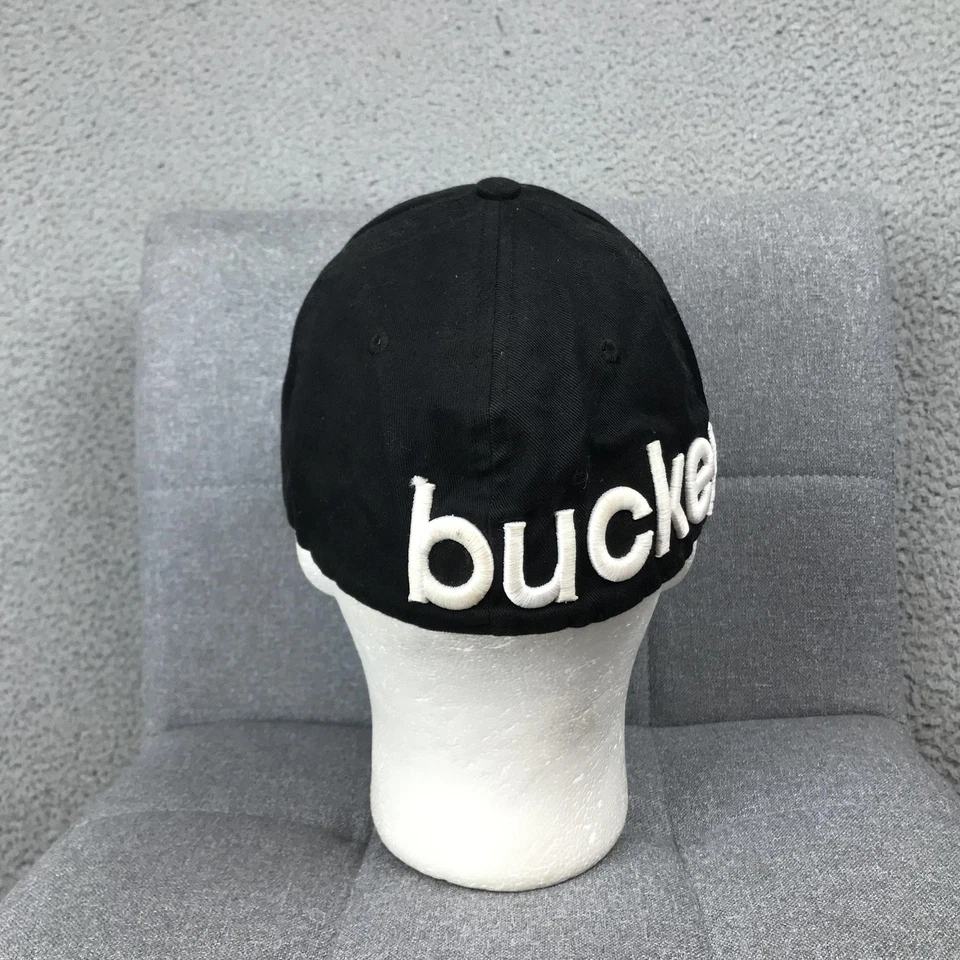 Ohio State Buckeyes Hat Cap Fitted Mens XL Black White NCAA Football Stretch - Image 4 of 4