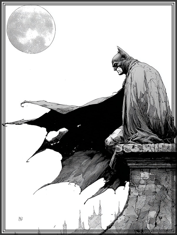 BATMAN Limited Ed. Signed and Numbered Art Print "DARKEST KNIGHT" #4 of 30