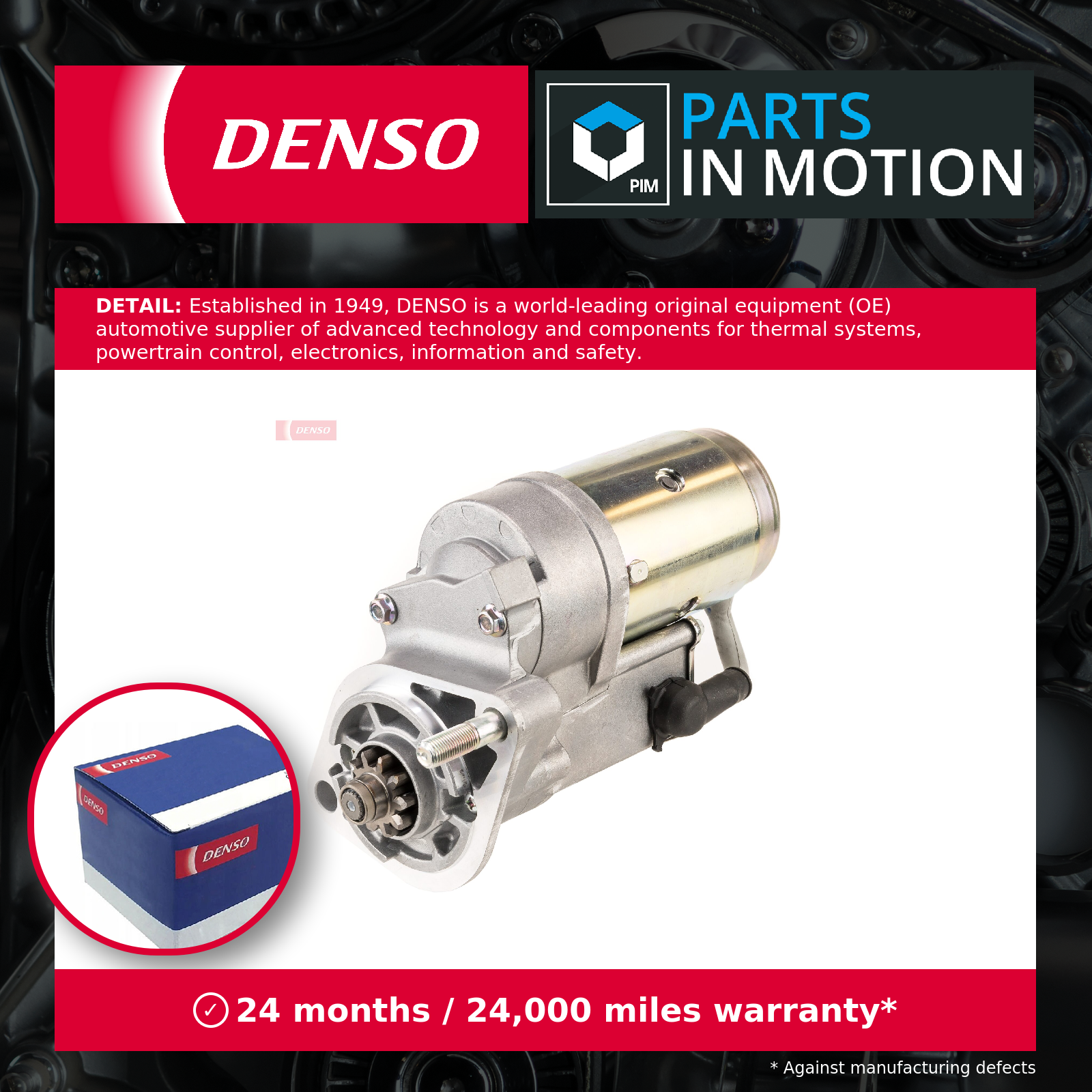 Denso Starter Motor DSN1373 281000L030 281000L031 281000L032 OE Quality Part - Image 3