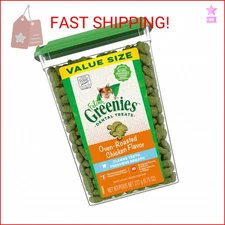 Adult Dental Cat Treats, Oven Roasted Chicken Flavor, 9.75 oz. Tub