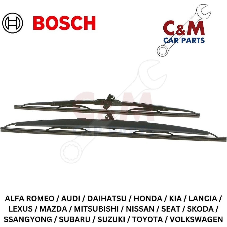 Bosch Superplus Spoiler Front Wiper Blade Set for Kia Clarus - 1996-2001 - Image 2 of 3