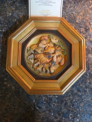 Anri woodcarved plate plaque Spring Dance of children by Ferrandiz Artist Signed