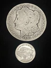 Morgan Silver Dollar 1891 O NEW ORLEANS & 1/10 oz .999 Buffalo Silver Round Lot