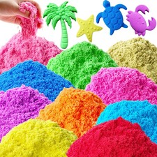 Play Sand for Kids,6.6lbs of 10 Colored Magic Sands,Sensory Toy Sand Art Kits...