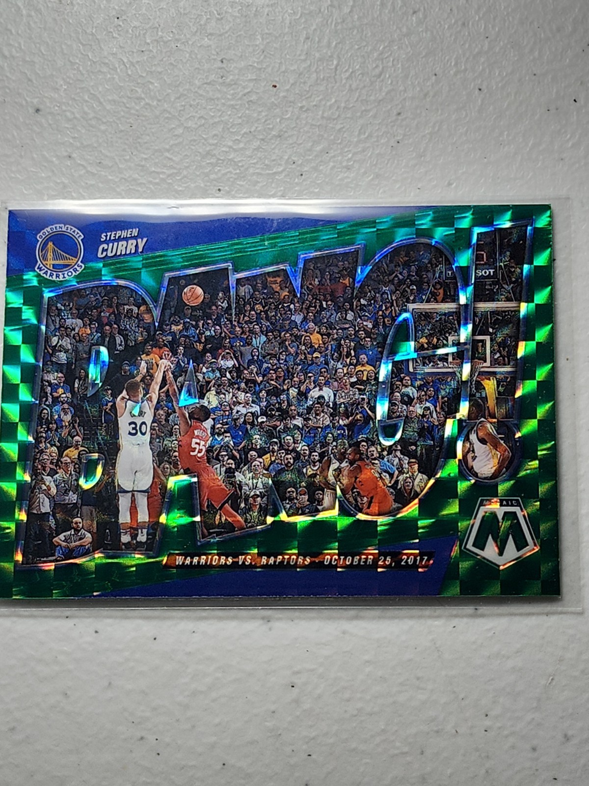 2021-22 Panini Mosaic-Stephen Curry - BANG! - Green Mosaic Golden State Warriors