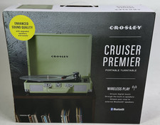 Crosley Cruiser Premier CR8005G-MT Mint Green Bluetooth Portable Turntable New