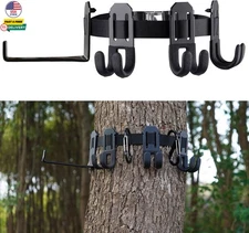 Treestand Strap Gear Hangers with 3 Metal Gear Hooks and Bow Hanger Hunting Gear