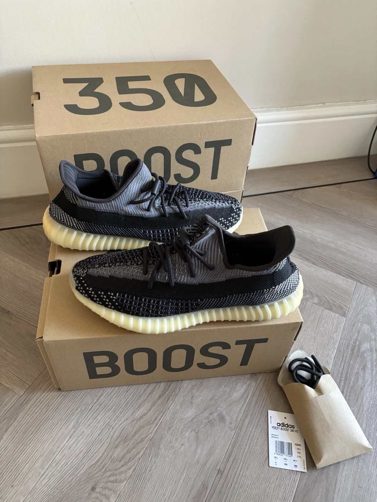 Adidas Yeezy Boost 350 V2 Carbon FZ5000 UK 10.5 100% autentiche