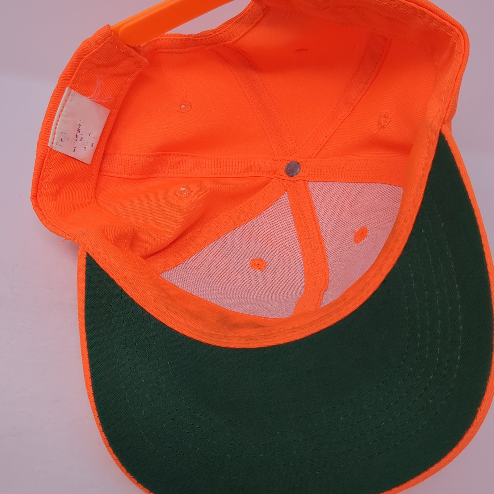 Unbranded Snapback Hat Solid Orange One Size Casu… - image 7