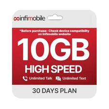 Unlimited Prepaid Plan 10GB High-Speed Data, Talk  Text, Nationwide Coverage