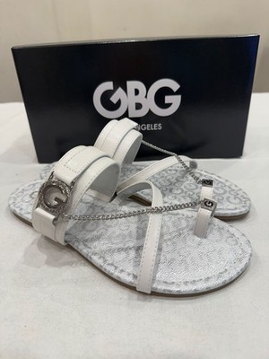 GBG Los Angeles Women's Leavi Sandal Color White Size 8.5