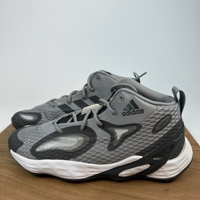 New NWB Mens Adidas Exhibit A‎ Mid Gray Basketball Shoes Sneakers Size 10.5 M adidas Exhibit A Mid Black Dark Grey for Sale | Authenticity  main image 2