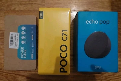 Téléphone Xiaomi POCO C71 bleu 3+64 Go 6,88"+ banque d'alimentation 10000 + haut-parleur ECHO POP NEUF - Photo 1/4