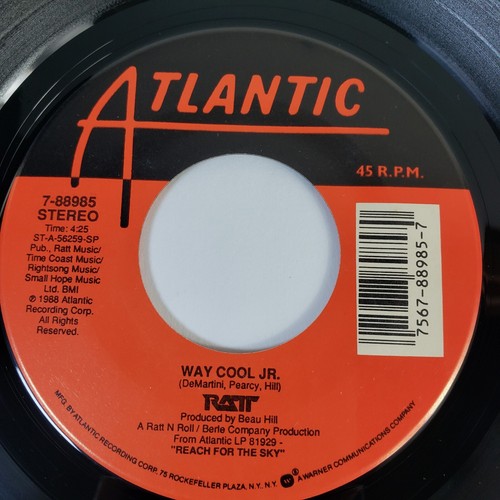 Ratt "Way Cool Jr." 45 Vg+ Tested Picture Sleeve Worn Jukebox - Picture 4 of 7