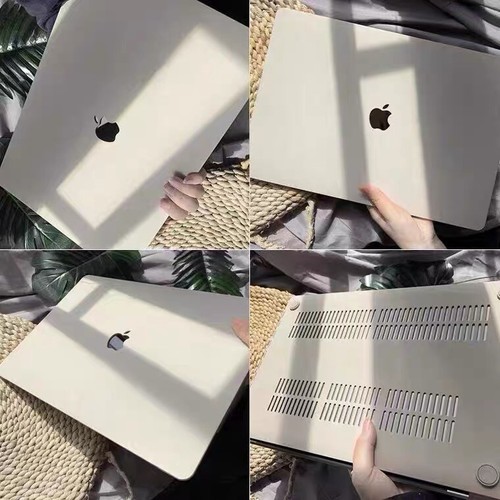 Cream Matte Hard Laptop Shell Case For Macbook M4 Air 15 13 Pro 16 14 11 12 inch - Picture 10 of 55