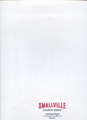 Smallville Staffel 3 ''''Generationen'''' ungeschnittenes Mini-Pressblatt Ltd/199