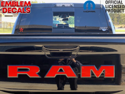 RAM 2500 Power Wagon Tailgate Emblem Decals 2019 2020 2021 2022 2023 2024