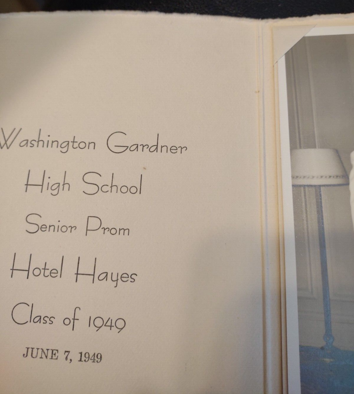 vintage photo senior prom 1949 Albion Michigan Washington Gardner high