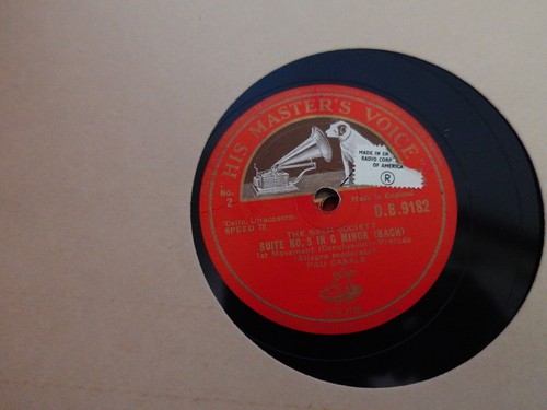 HMV 6X 78 Set DB9181- 9187 Pablo Casals Suites 4&5 Unaccompanied RARE 1 missing - Picture 2 of 6