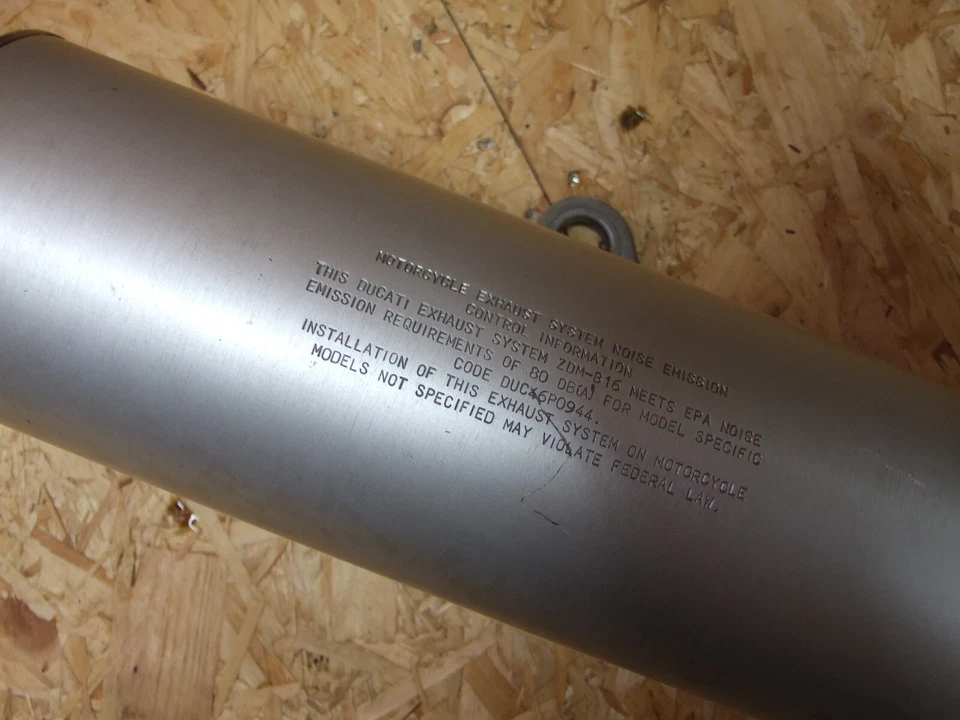 Ducati ST2 ST4 left exhaust silencer end can OEM 574.1.046.2A #003 - Image 4 of 4