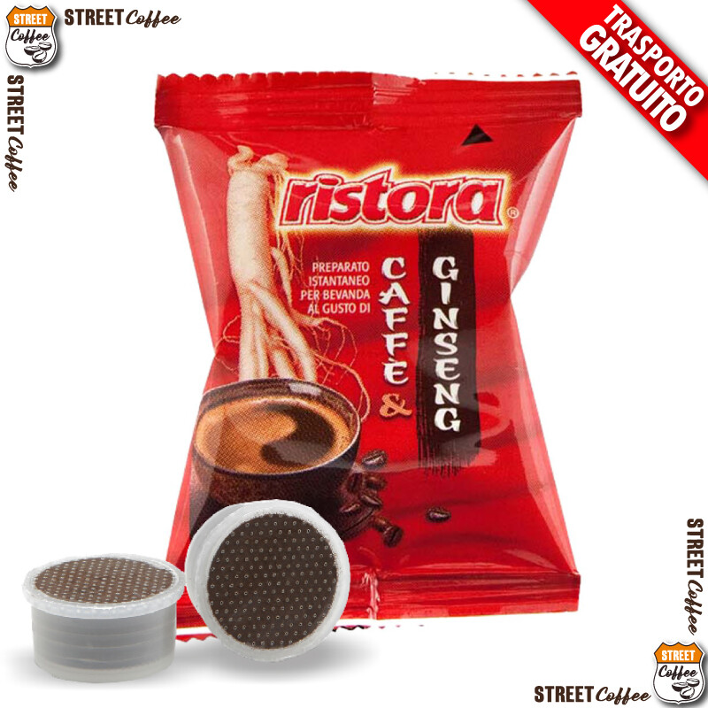200 Cialde Capsule Caffè e Ginseng Ristora compatibile Lavazza espresso Point *