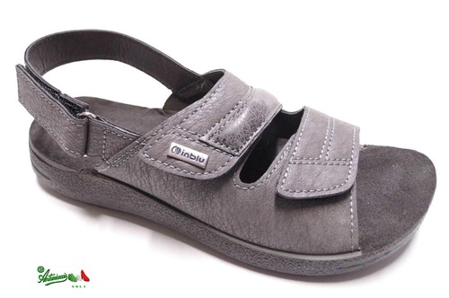 Sandali INBLU uomo sottopiedePELLE soft mare città comfort gomma strappo  GA38 | eBay