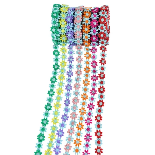 Cinta margarita multicolor de 1/2 pulgada de ancho precio por yarda seleccionar color Foto 4 de 4