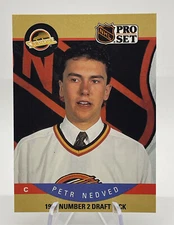 1990-91 Pro Set #402 Petr Nedved Rookie Vancouver Canucks Pack Fresh Clean 🏒🔥