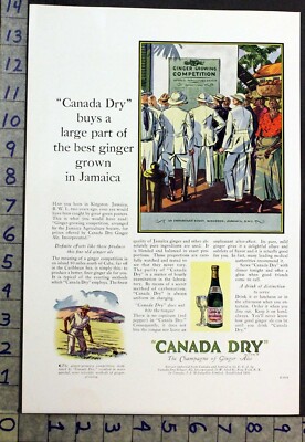 1928 JAMAICA KINGSTON GINGER COMPETITION CANADA DRY ALE SODA POP ART AD 32118