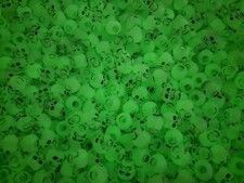 Glow in the Dark Skulls Beads Antique