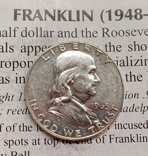 1963 P Franklin Half Dollar Gem Proof 90% Silver TP-3686