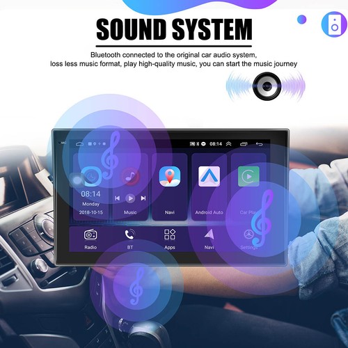 7'' WiFi Wireless Apple CarPlay Android Auto Touch Screen Car Portable Radio - Bild 5 von 12