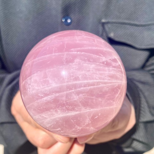 1.4LB Natural large size Pink Rose Quartz Crystal Sphere Ball Polished Healing - 第 11/22 張圖片