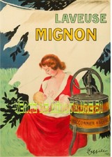 Pub - Laveuse Mignon -Etbs Bacconnier à Valence  26 - affiche plastifiée 
