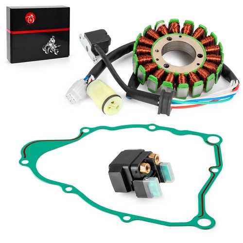 Stator & Relay w/ Gasket For Yamaha Bear Tracker Bruin Big Bear 250 YFM 250 B/X - Picture 9 of 11