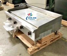 NSF 48" Commercial Manual Griddle Gas Griddle Flat Top Grill Propane LP NAT NSF