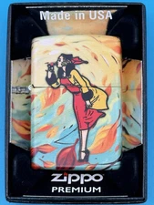 Windy Girl Leave 540 Model Zippo Lighter NEW