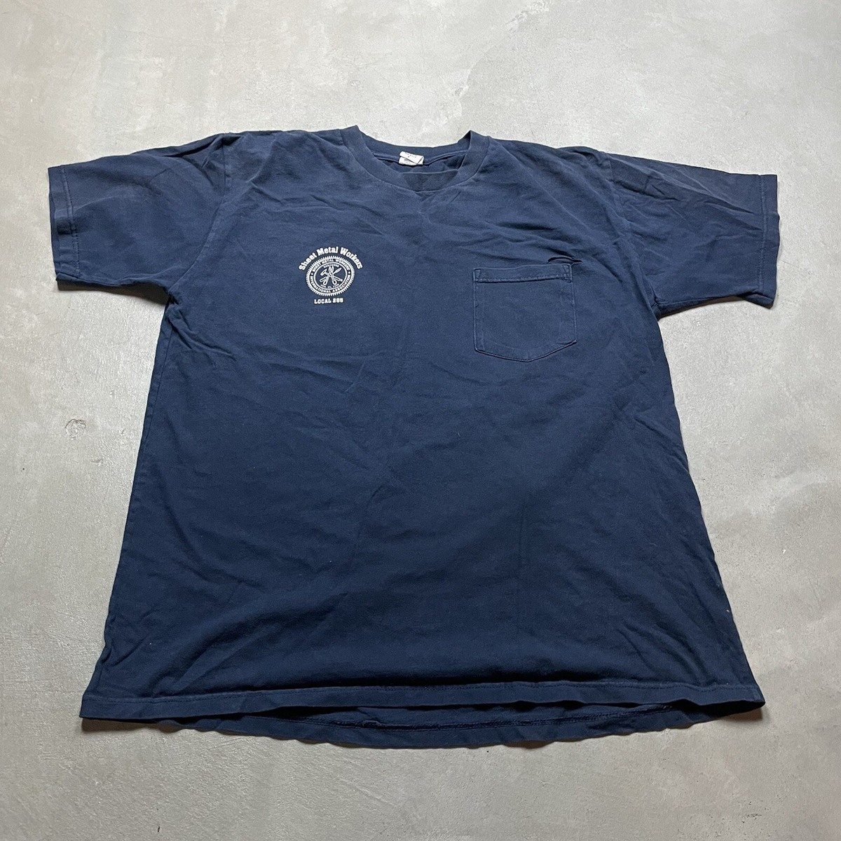 Vintage Sheet Metal Workers Union Line T Shirt XL 90s Made USA 