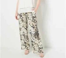 Attitudes by Renee Global Illusions Casknit Pants-Smoke-Large-NEW-A461485