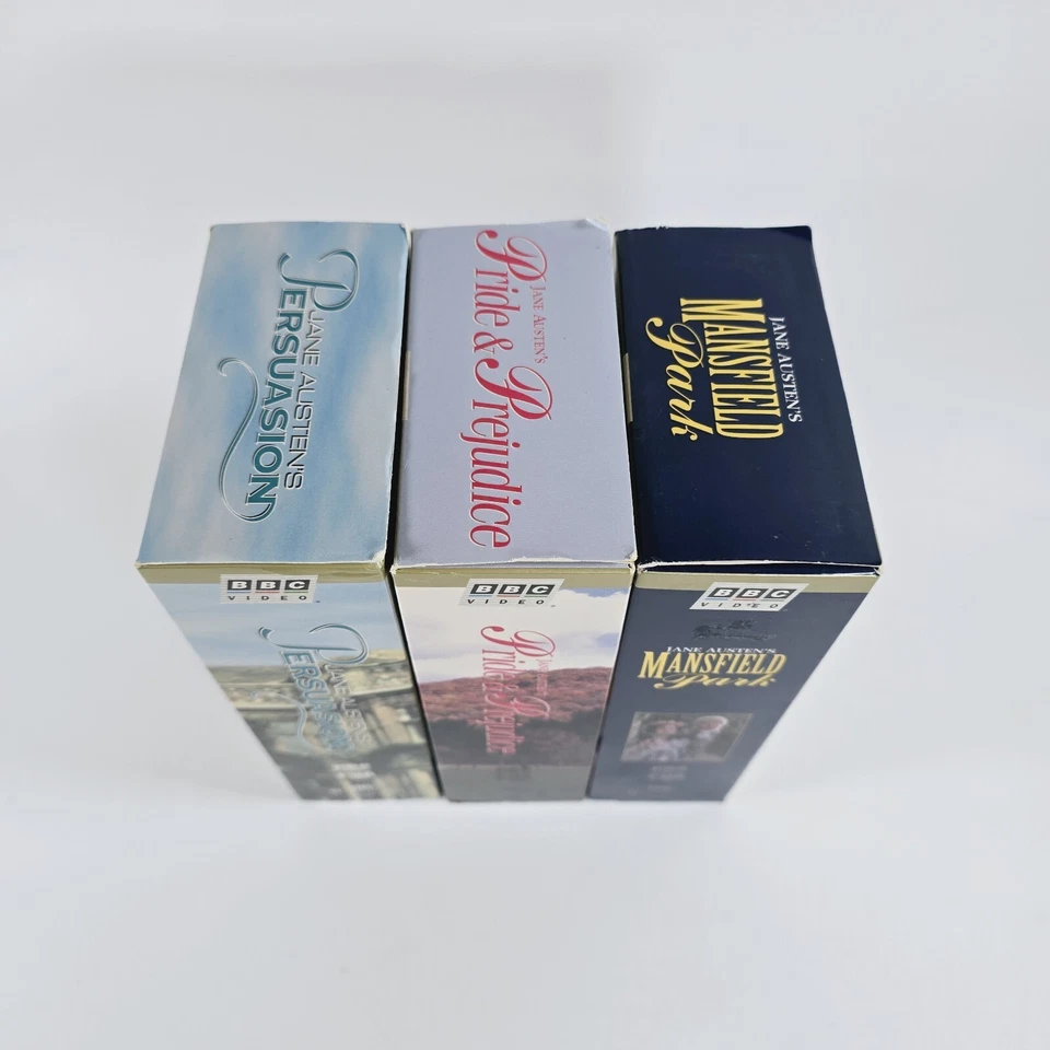 BBC Pride & Prejudice + Persuasion + Mansfield Park 6 VHS TAPE Lot Jane Austen - Image 4 of 4