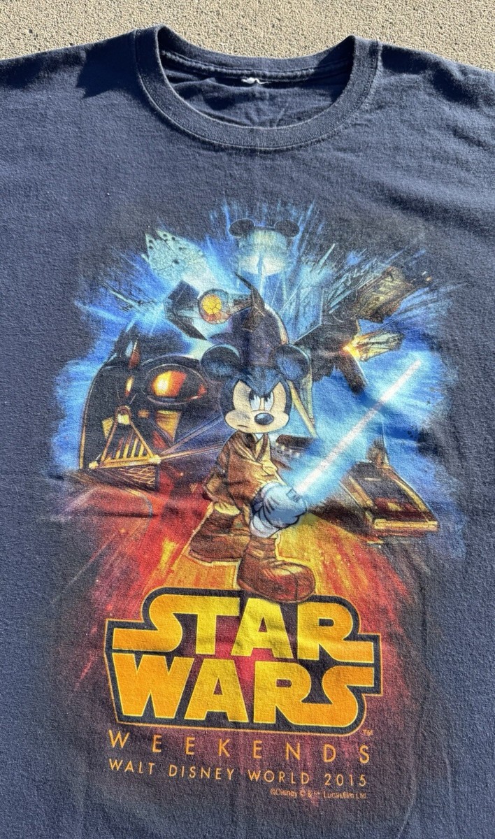 2015 Walt Disney World Star Wars Weekends T-Shirt XL Mickey Mouse