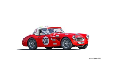Austin Healy 3000 rot Digitalbild Original selbst aufgenommen.  Racer jpg Only