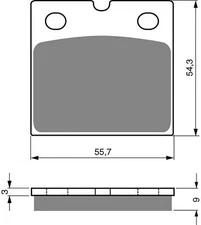 Brake Disc Pads Rear R/H Goldfren for 1995 BMW K 75 S