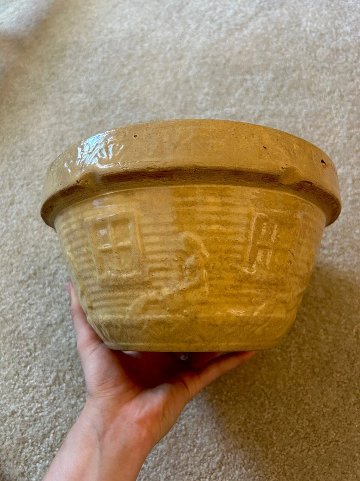 古董碗-花园浇水女孩-发型裂纹 — 第 2/4 张图片