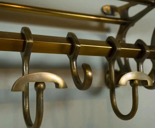 Rack da parete antico francese COATRACK/portapacchi/treno arredamento di lusso rack - Foto 3 di 6