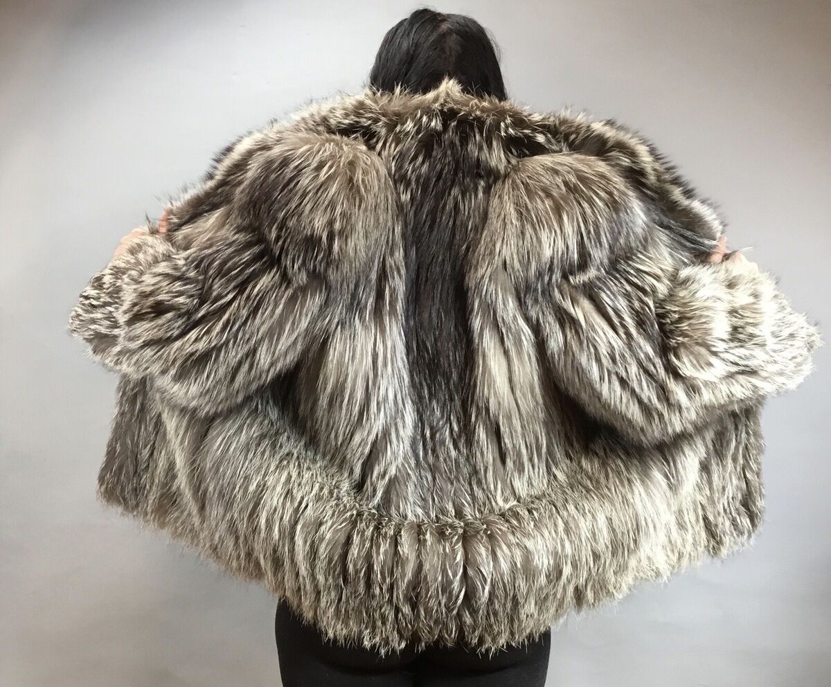 Beautiful Fox fur coat Sz M | eBay