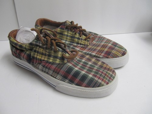 Ralph Lauren Polo Vaughn Madras Shoes 