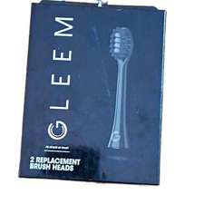 Gleem Sonic Replacement Brush Heads 2-Pack for Gleem Sonic, Black